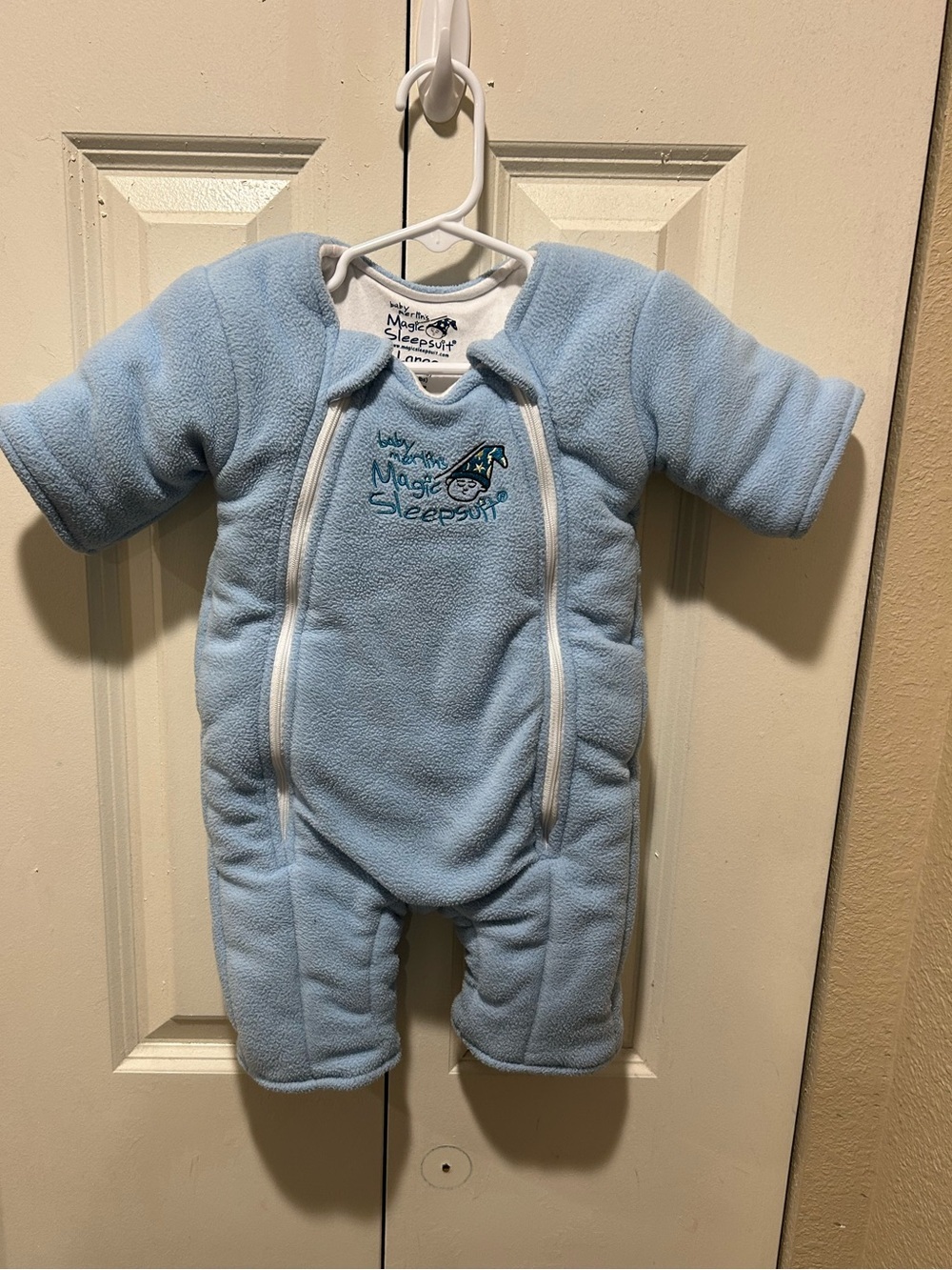 Magic Sleepsuit Fleece Baby Merlin Blue , Large, 6-9 months